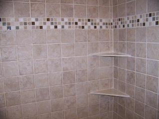 Small Bathroom remodel corner shelf